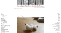 Desktop Screenshot of eyesopenforthenicelittlethings.com