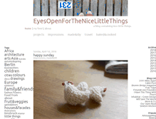 Tablet Screenshot of eyesopenforthenicelittlethings.com